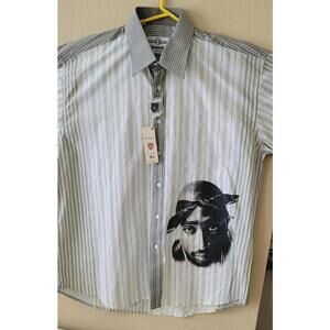 Vintage Button Up Shirt Tupac Image VERY RARE. New With Tags. Sized XL Bare Fox
